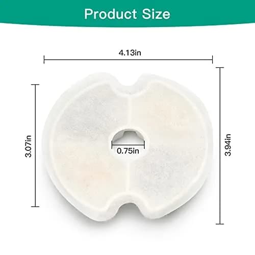 NautyPaws Cat Water Fountain Filters, 8 Packs Replacement Carbon Filters for Stainless Steel Pet Fountain thumbnail 7