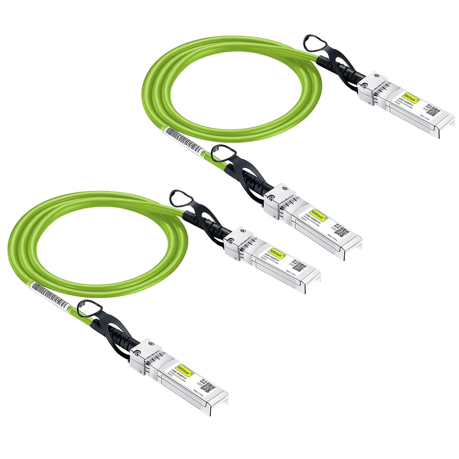 10Gtek Green 0.5m SFP+ DAC Cable | Twinax Copper for Cisco, Ubiquiti, D-Link, Supermicro — Green