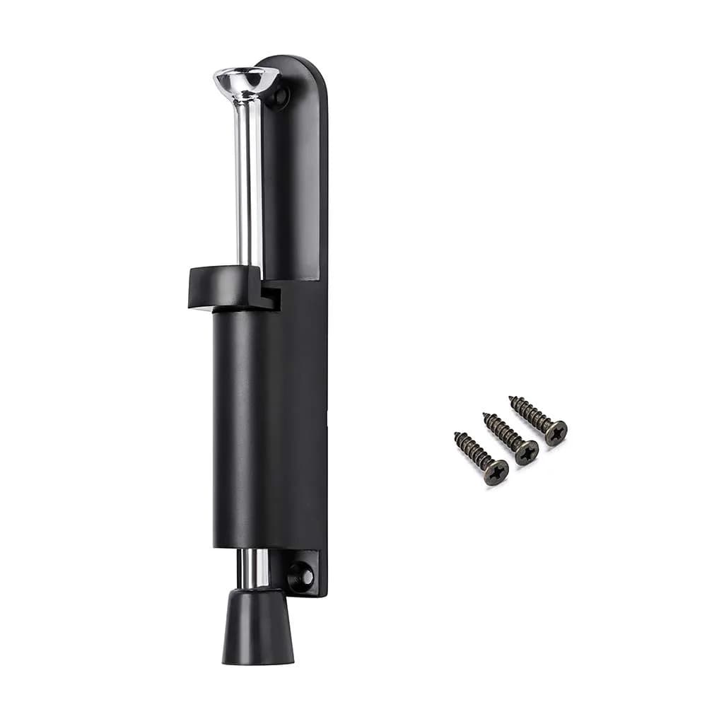 Sumnacon Kickdown Door Stop - Stainless Steel Heavy Duty Rubber Rubber, Adjustable, Black | Easy Step On/Off Door Lock - main product image