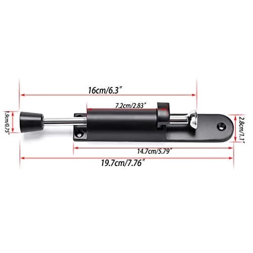 Sumnacon Kickdown Door Stop - Stainless Steel Heavy Duty Rubber Rubber, Adjustable, Black | Easy Step On/Off Door Lock thumbnail 3