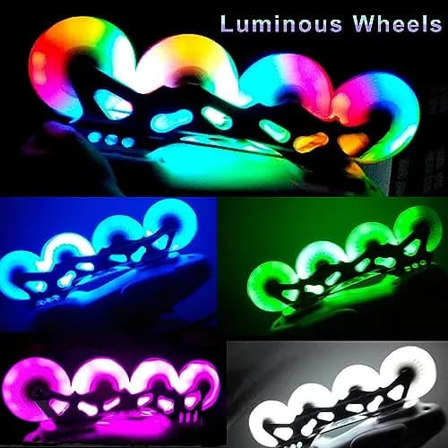 FYANER Light up Inline Skate Wheels 80mm | Luminescent, Hard 90A for Indoor & Outdoor Use thumbnail 6