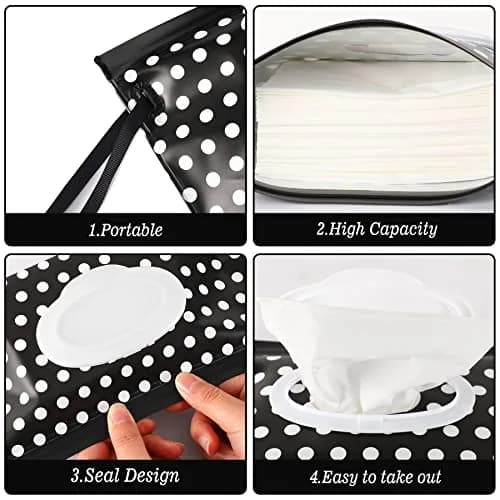 FEBSNOW Baby Wipes Container 2 Pack | Reusable Portable Travel Wipe Holder, 24cm x 14cm thumbnail 3