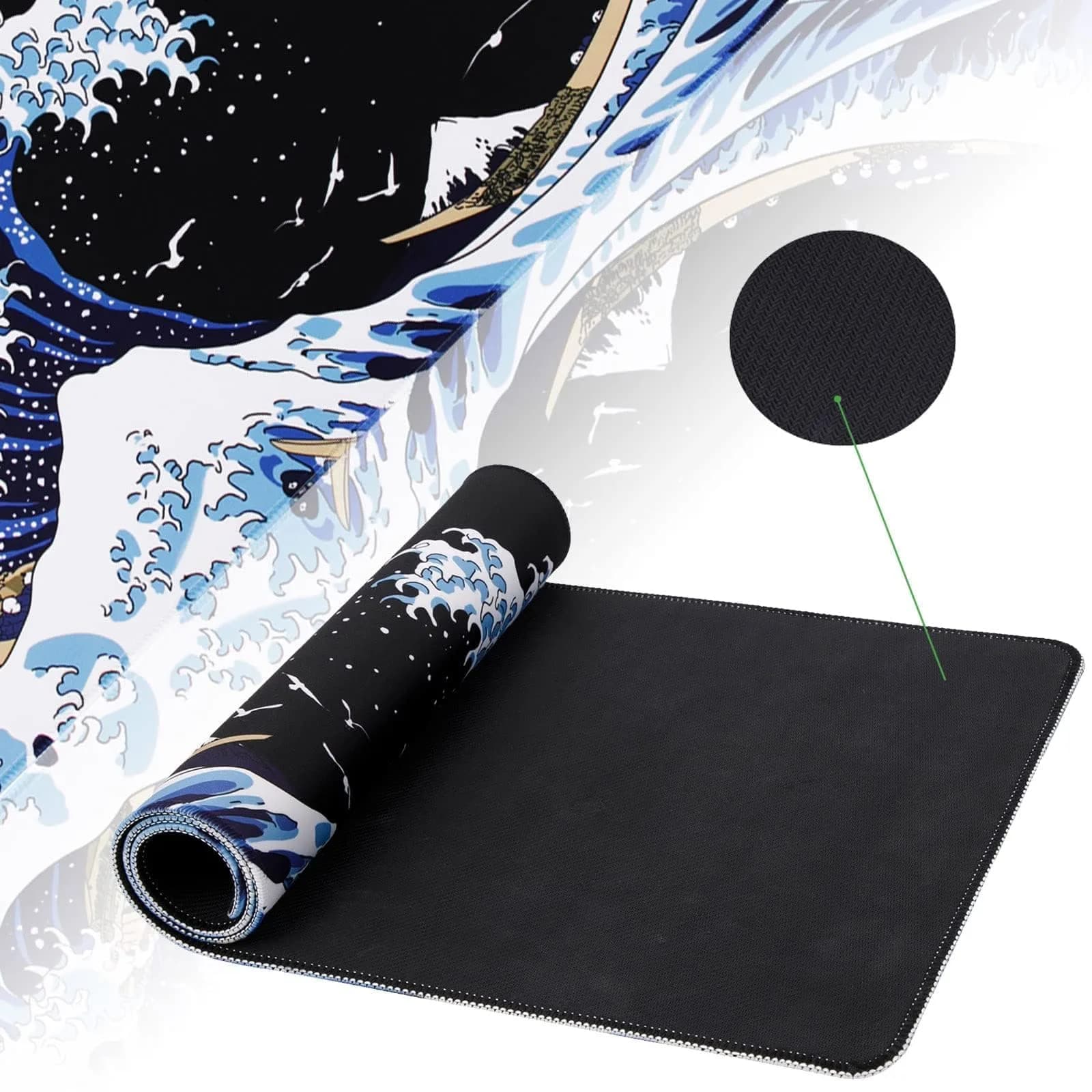 MEWOOCUE® Large Japanese Anime Gaming Mouse Pad (80cm x 30cm / 31.5" x 11.9") | Smooth Control Surface - view 3