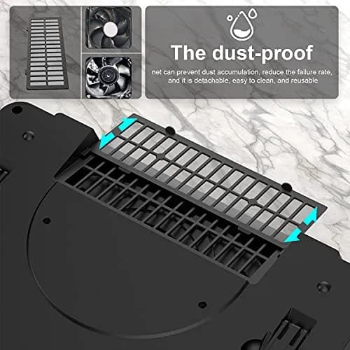 IETS GT500 Powerful Turbo-Fan Laptop Cooling Pad with Seal Foam & Dust Filter | 4200 RPM Variable Speed, 1.13 kg thumbnail 4