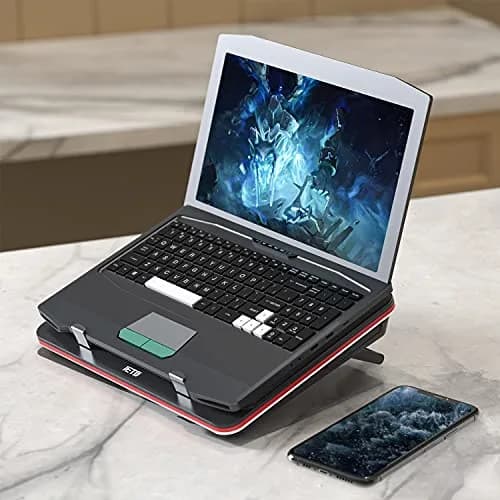 IETS GT500 Powerful Turbo-Fan Laptop Cooling Pad with Seal Foam & Dust Filter | 4200 RPM Variable Speed, 1.13 kg thumbnail 7