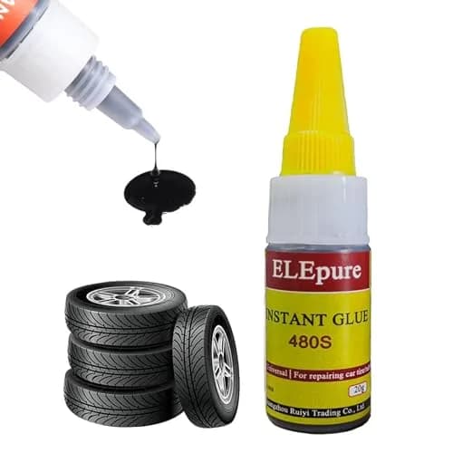 ELEpure Black Tire Repair Glue 20g (0.7oz) | Strong Adhesive for Sidewall Gash & Dent Repair thumbnail 1