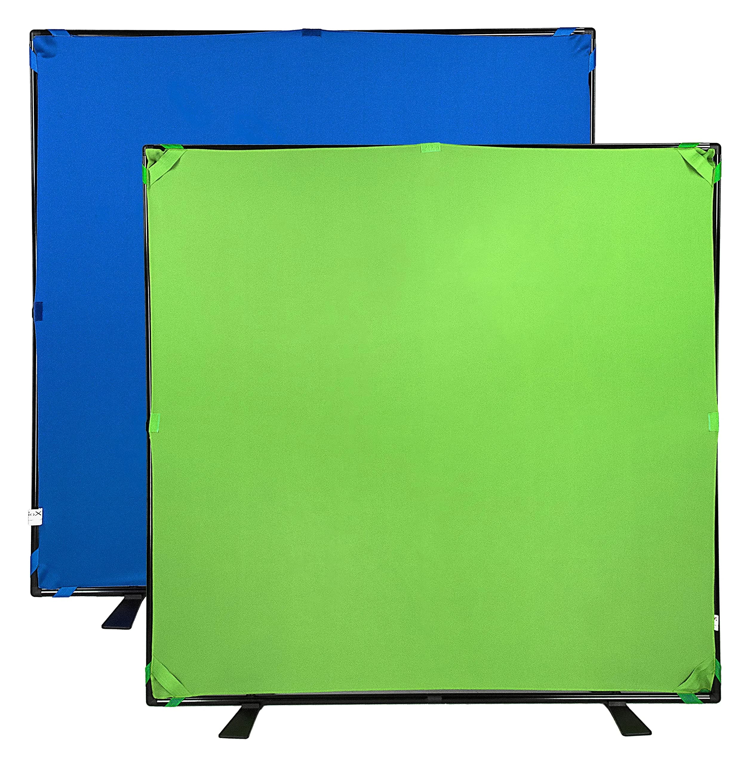 Fotodiox Complete Portable Background Kit 5x5ft | Wrinkle-Free Blue/Green Backdrop with Rigid Frame
