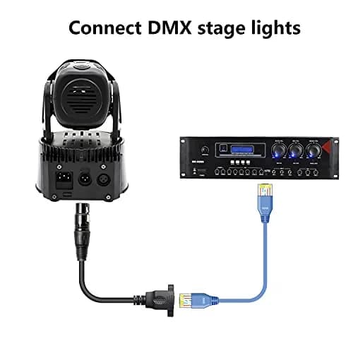 GELRHONR XLR 3pin to RJ45 Adapter Cable 13in | DMX512 Signal Extension for Stage & Studio thumbnail 4