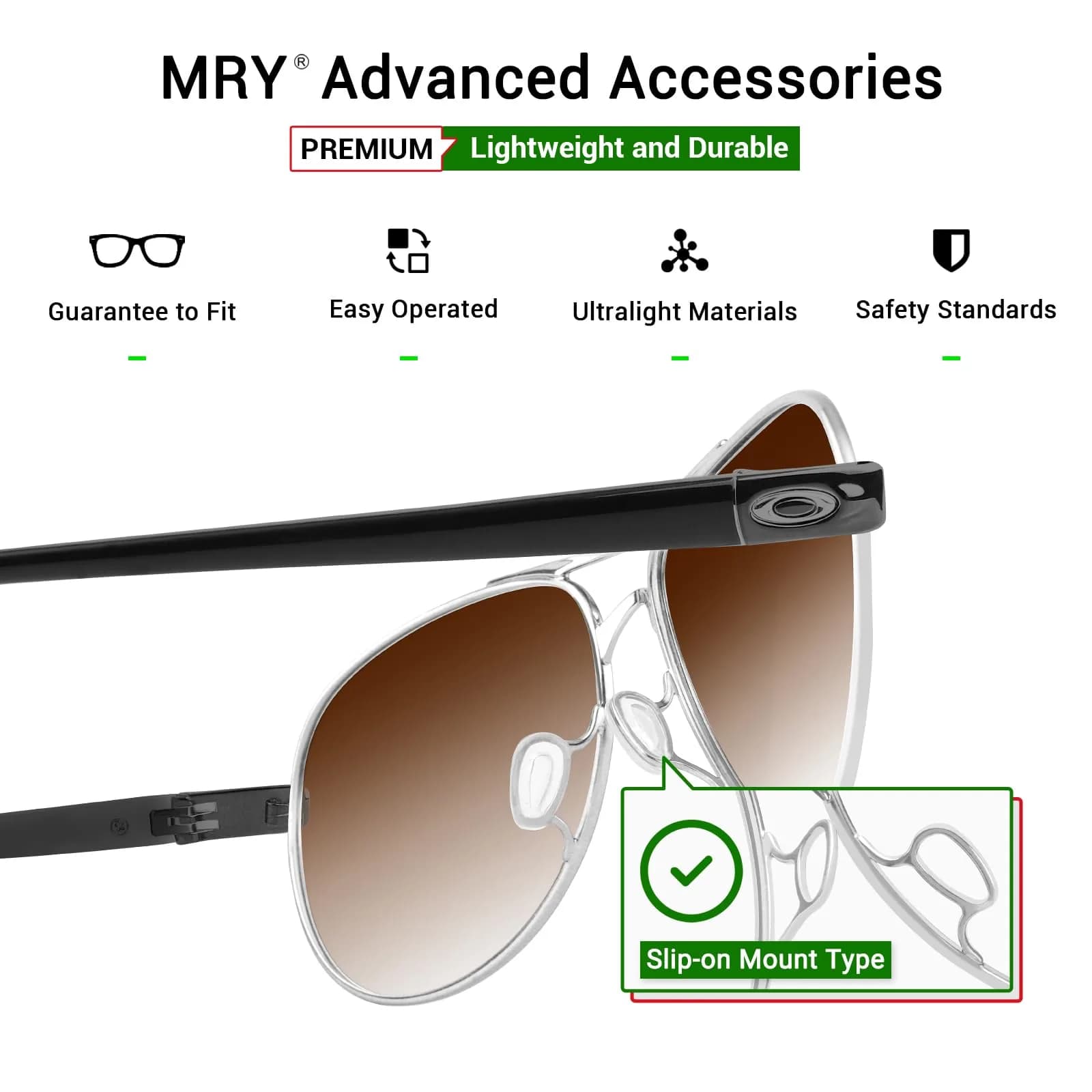 Mryok Replacement Nosepieces for Oakley Wingfold EVR EVS | Rubber Nose Pads (One Size) thumbnail 3