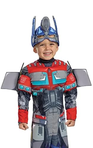 Disguise Optimus Prime Toddler Costume Size 2T | Official Transformers Rise of the Beasts Muscle Costume & Mask thumbnail 3