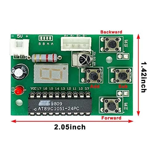 QINIZX DC 4V-6V 5V 2-Phase 4-Wire Stepper Motor Driver Controller Board | Adjustable Speed with Remote thumbnail 2