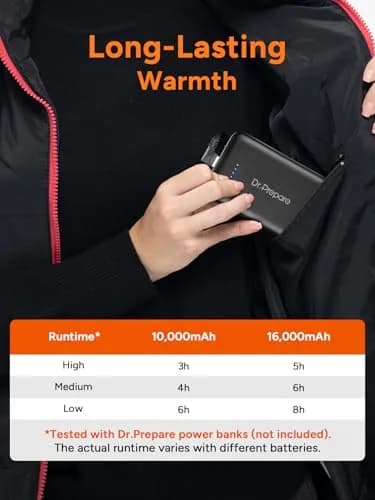 DR. PREPARE Women's Heated Vest X-Large | 6 Heating Zones, 3 Levels, Lightweight Polyester thumbnail 7