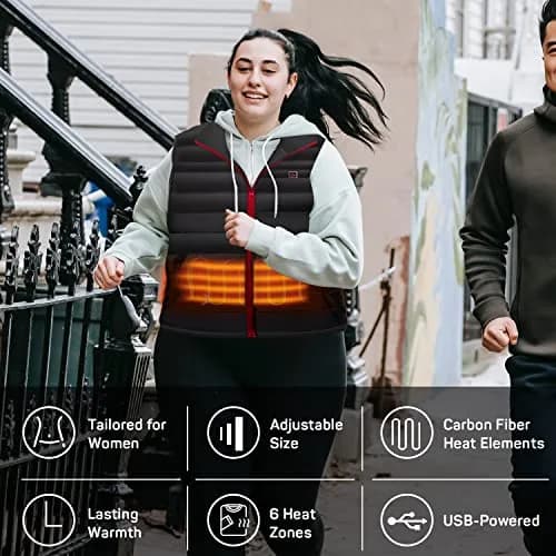 DR. PREPARE Women's Heated Vest X-Large | 6 Heating Zones, 3 Levels, Lightweight Polyester thumbnail 9
