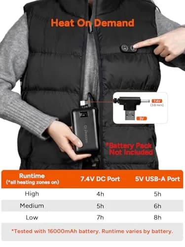 DR.PREPARE Heated Vest XL-XXL (10 Heating Zones) | Adjustable Fit for Indian Winters thumbnail 6