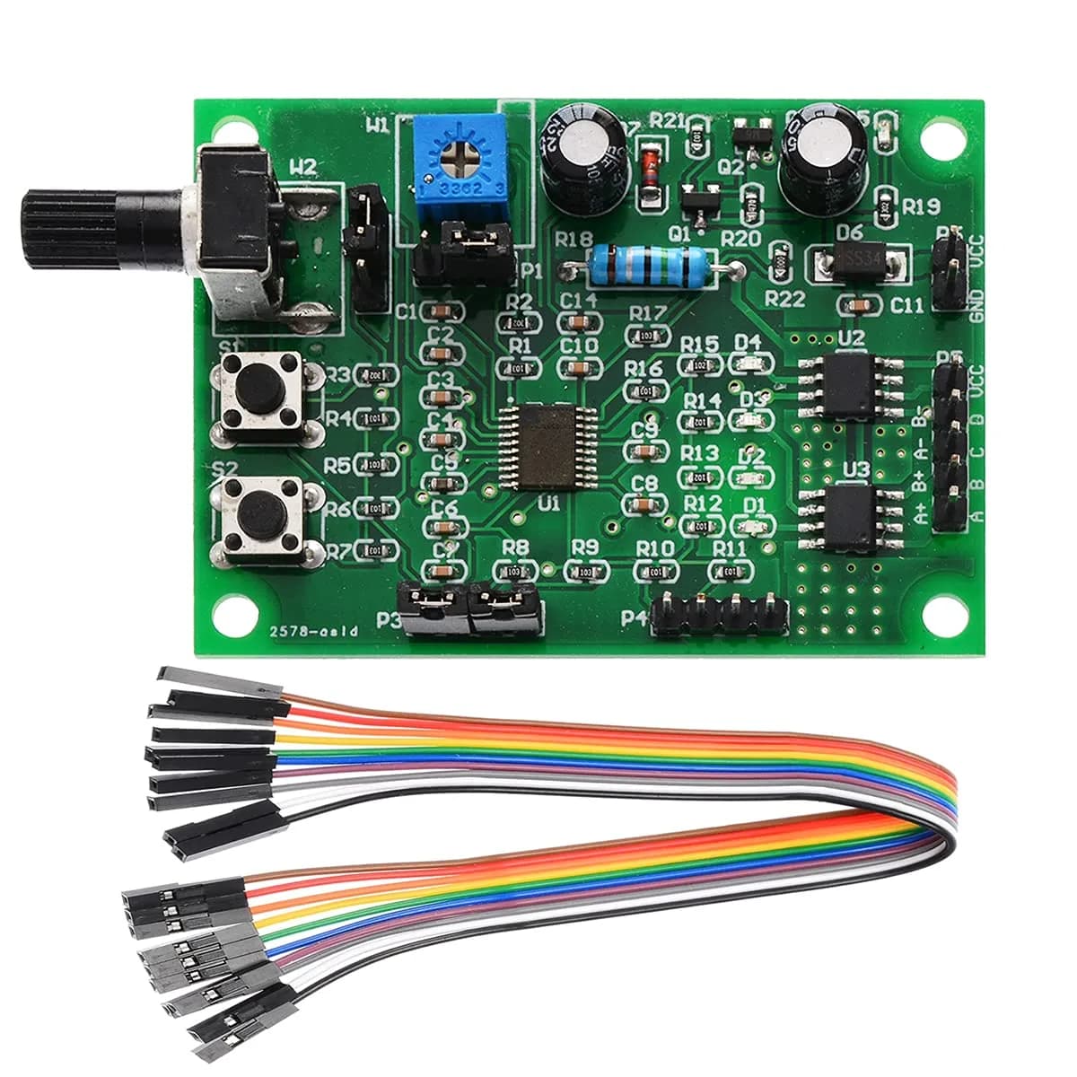 QINIZX DC 4V-6V 5V 2-Phase 4-Wire Stepper Motor Driver Controller Board | Adjustable Speed with Remote — Multi-function