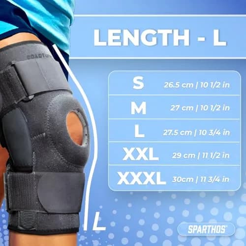 Sparthos Hinged Knee Brace for Men & Women - XX-Large | Doctor Recommended thumbnail 6