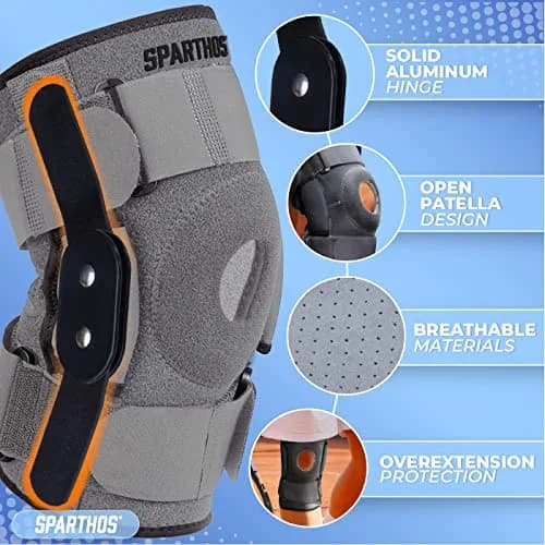 Sparthos Hinged Knee Brace for Men & Women - Large | ACL MCL Tear Support with Aluminum Hinges thumbnail 3