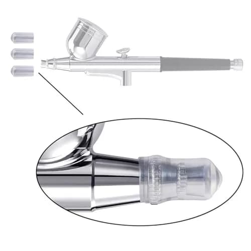 HUBEST 0.3mm Airbrush Needle Nozzle Kit, 3 Sets with Protectors & Wrench | Precision Stainless Steel & Copper Parts thumbnail 5