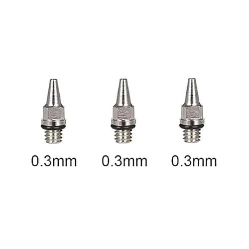 HUBEST 0.3mm Airbrush Needle Nozzle Kit, 3 Sets with Protectors & Wrench | Precision Stainless Steel & Copper Parts thumbnail 8