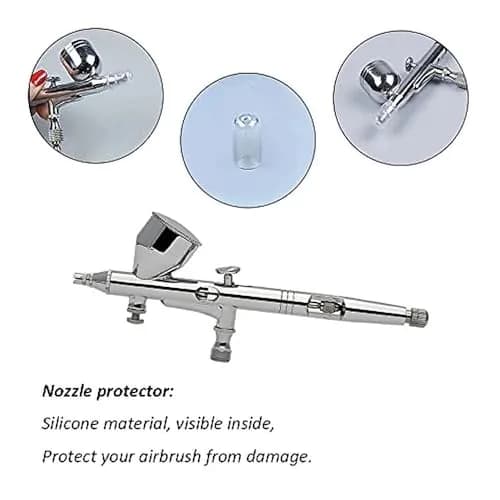 HUBEST 0.3mm Airbrush Needle Nozzle Kit, 3 Sets with Protectors & Wrench | Precision Stainless Steel & Copper Parts thumbnail 9
