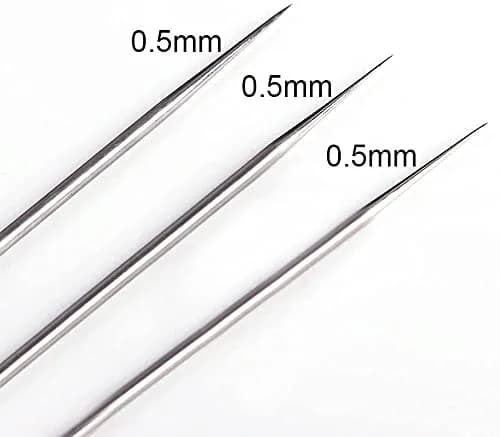 HUBEST 0.5mm Airbrush Needle Nozzle Kit, 3 Sets | Stainless Steel Needles, Copper Nozzles, Protective Caps thumbnail 7