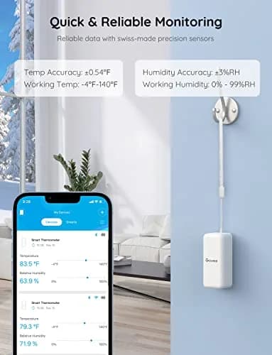 Govee Hygrometer Thermometer 3 Pack | WiFi Indoor Humidity & Temperature Sensors thumbnail 3
