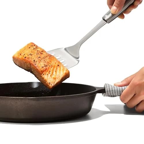 OXO Steel Cooking Turner with Stainless Steel Head & Non-Slip Handle | 33cm (13 inch) | Dishwasher Safe thumbnail 5