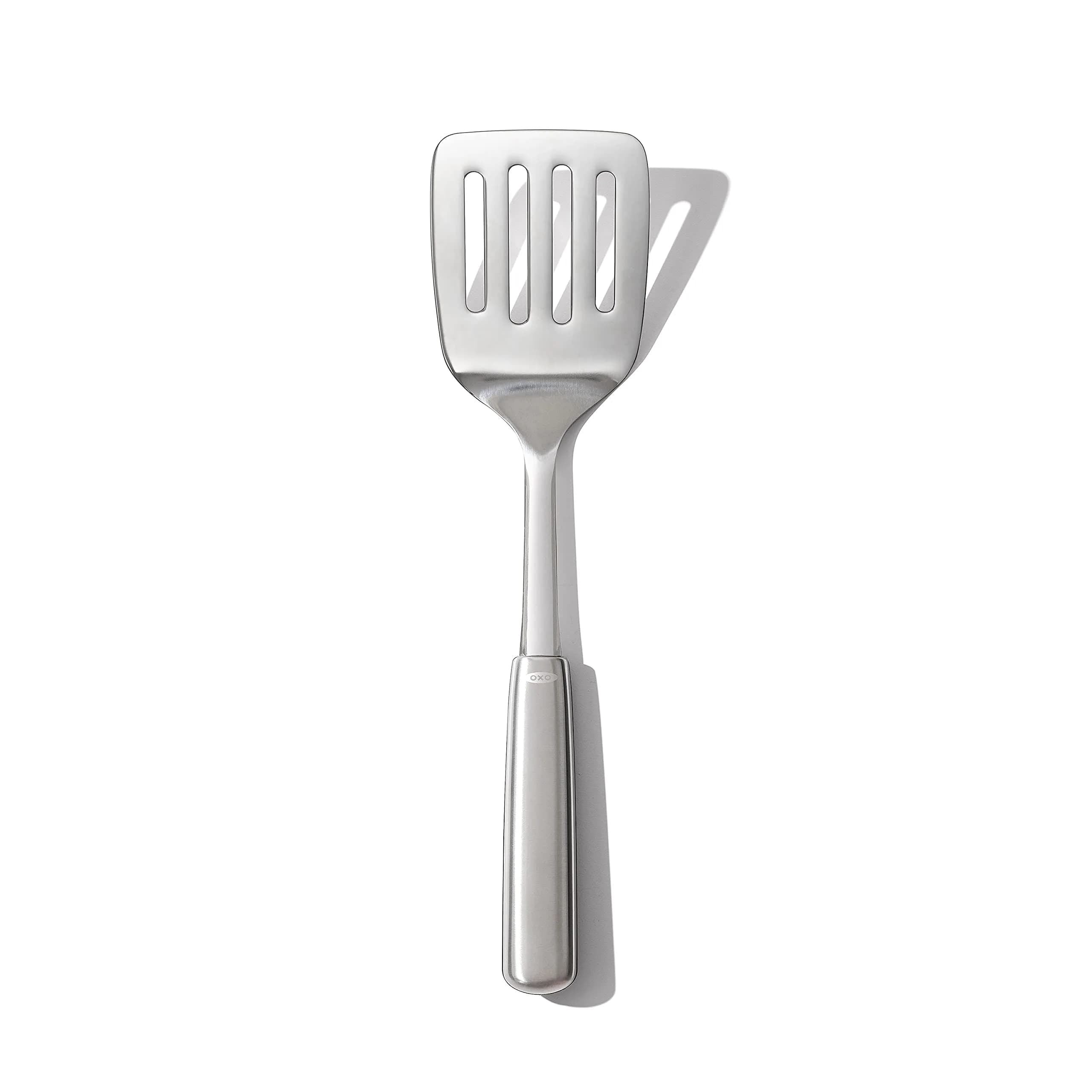 OXO Steel Cooking Turner with Stainless Steel Head & Non-Slip Handle | 33cm (13 inch) | Dishwasher Safe - main product image