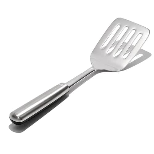 OXO Steel Cooking Turner with Stainless Steel Head & Non-Slip Handle | 33cm (13 inch) | Dishwasher Safe thumbnail 3