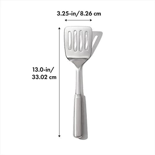 OXO Steel Cooking Turner with Stainless Steel Head & Non-Slip Handle | 33cm (13 inch) | Dishwasher Safe thumbnail 4