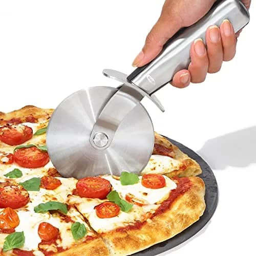 OXO Steel 4 in Pizza Wheel | Stainless Steel Blade, Thumb Guard, Dishwasher Safe thumbnail 3