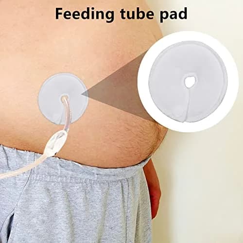 HGRTYXS Feeding Tube Pads Holder Covers for G/J Tube Button Peg Tube Supplies, 7.6cm (3x3 Inch) Soft Cotton, 12 Pack | Nursing Care for Post-Surgery & Dialysis Patients thumbnail 7
