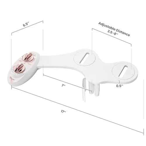 LUXE Bidet NEO 185 Bidet Attachment for Toilet Seat, Rose Gold | Self-Cleaning, Dual Nozzle, Easy Control thumbnail 9