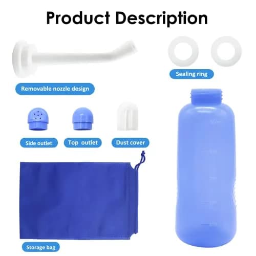 RUFCRIL 500ml (17.5 Fl Oz) Upside Down Peri Bottle | Boilable TPE for Postpartum & Hemorrhoid Care thumbnail 3