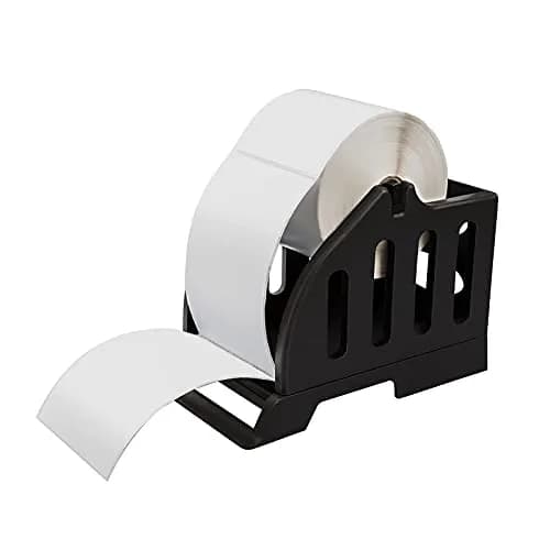 Ü Heartray Label Holder for Rolls & Fan-Fold Labels | Compatible with Thermal Printers, Plastic Material, Black thumbnail 1