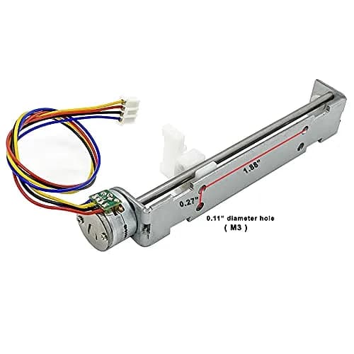 QINIZX 2 Phase 4 Wire Stepper Motor Linear Rail 90mm Stroke 18 Degree Step Angle | XY Axis Actuator for DIY Projects thumbnail 5