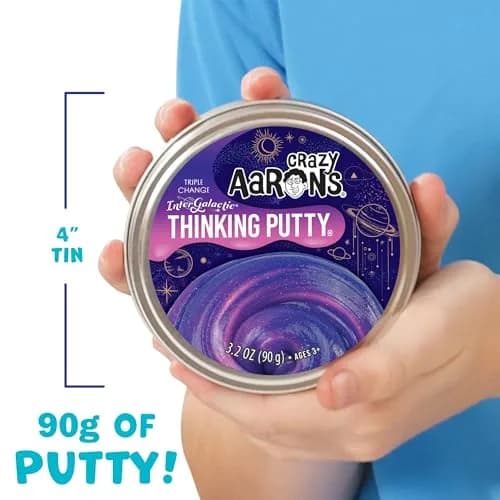 Crazy Aaron's Thinking Putty - Intergalactic - Triple Color Changing 4" Tin | Creative Stress Relief Toy thumbnail 5