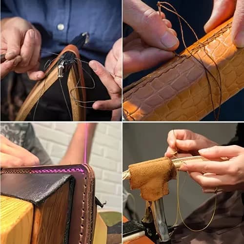 JANYUN Leather Sewing Thread 150D | Heavy Duty Waxed Cord for Leathercraft, 8 Colors, 33 Yards thumbnail 6