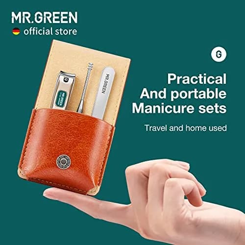 MR.GREEN Portable Manicure Sets Pedicure Kits 5-Piece Set | German-Origin Stainless Steel Tools thumbnail 2