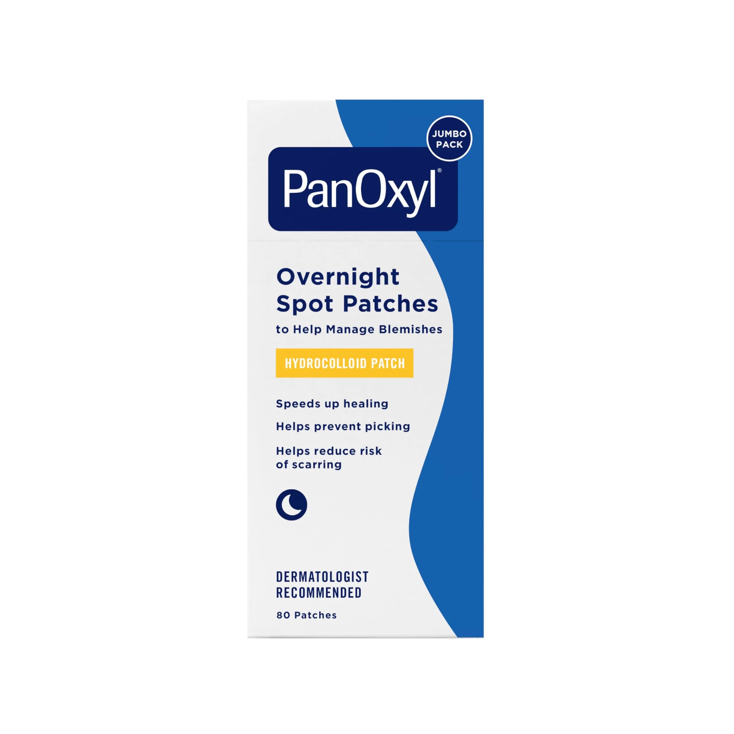 PanOxyl PM Overnight Spot Patches 80 Count | Advanced Hydrocolloid Healing Technology for All Skin Types