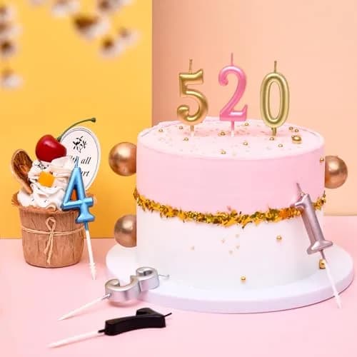PHD CAKE Blue Numeral Birthday Candles 10.99 cm (4.33 inches) | Glitter Cake Topper for Parties thumbnail 5