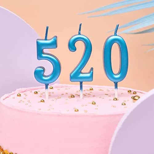 PHD CAKE Blue Numeral Birthday Candles 10.99 cm (4.33 inches) | Glitter Cake Topper for Parties thumbnail 2