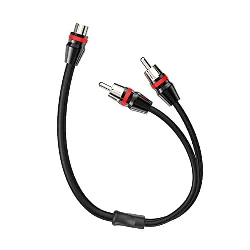 ROCKRIX 1 Female to 2 Male RCA Y Splitter Cable 0.3m (1ft) | High-Fidelity Audio Signal Splitter thumbnail 3