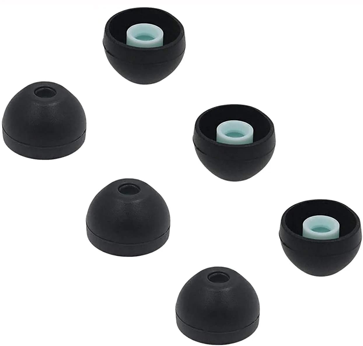 ALXCD Black Silicone Eartips for Sony WF-1000XM4 & WF-1000XM5 Earbuds | S/M/L 3 Pairs — Black / L