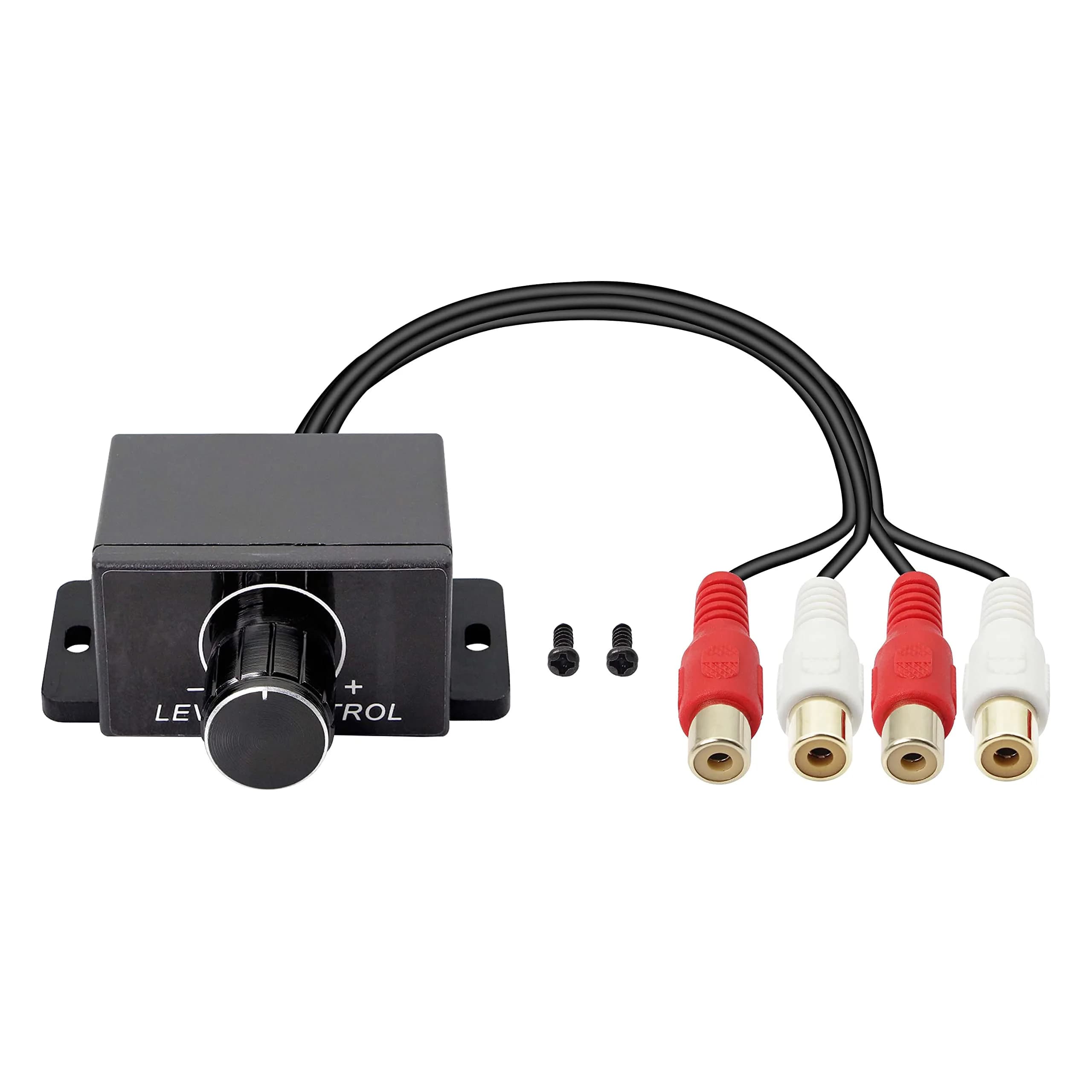 XMSJSIY Universal RCA Level Controller for Car Audio Amplifier with Dash Mount Control | 22cm (8.66in) Length - main product image