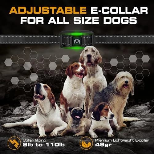 INVIROX Dog Training Collar with Remote, 123 Levels, 1100ft Range, IP67 Waterproof | Professional Dog Training System thumbnail 6