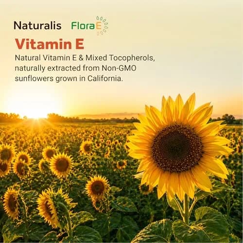 Naturalis Sunflower Vitamin E 670mg (1000 IU) | Natural Skin & Immune Support | 120 Softgels thumbnail 5