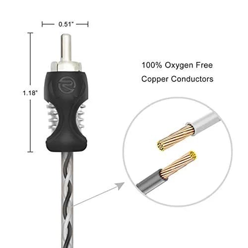 RECOIL RCI412 12ft (3.66m) 4-Channel RCA Audio Cable | Twisted Pair Noise Reduction thumbnail 4