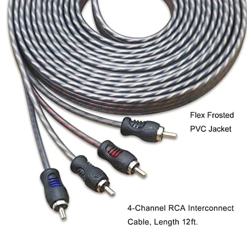 RECOIL RCI412 12ft (3.66m) 4-Channel RCA Audio Cable | Twisted Pair Noise Reduction thumbnail 5