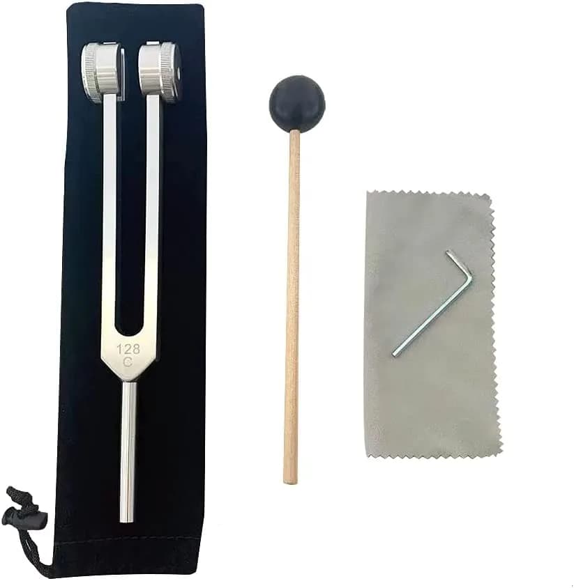 OTURGC 128 Hz Tuning Fork Medical Weighted Biosonics Tuning Forks for Healing 7.6cm (3 inches) thumbnail 2